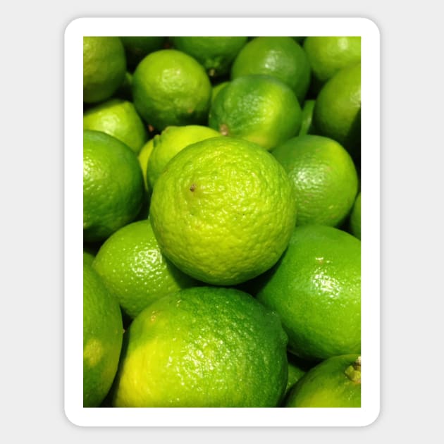 Zesty Limes - Vectorized Photographic Image Sticker by Rhubarb Myrtle